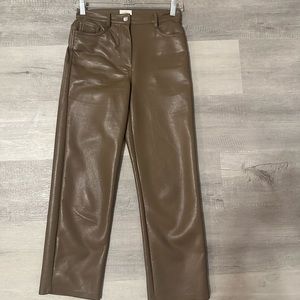 Aritzia Melina Leather Pants Size 0